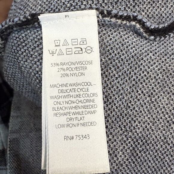 Tahari Sweater Blazer Women’s XL Multicolor Gray Plaid Business Casual Office - Picture 13 of 16